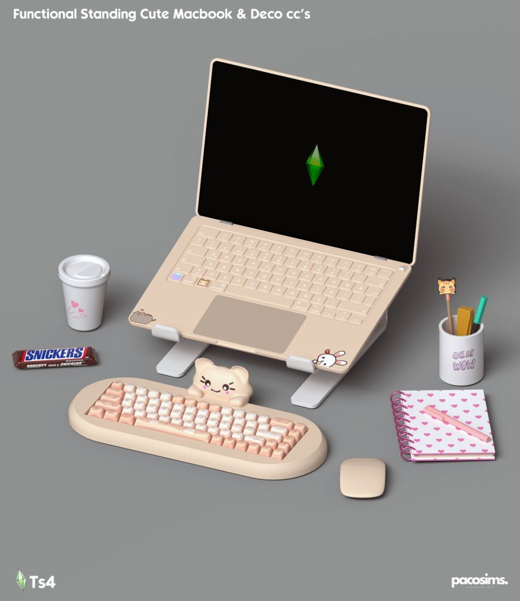 Functional Cute Macbook & Deco cc’s