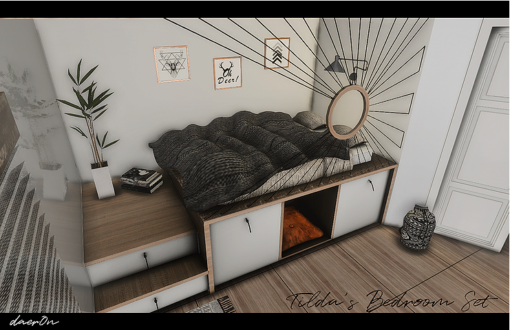 Blooming Rosy: Archive — TS4: Tildas bedroom set by daerOn This set…