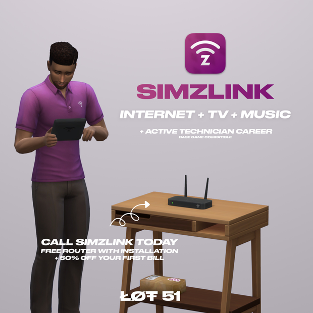 Simzlink Internet Service + Active Career (Now Available to the Public with v0.1.1) | Lot 51
