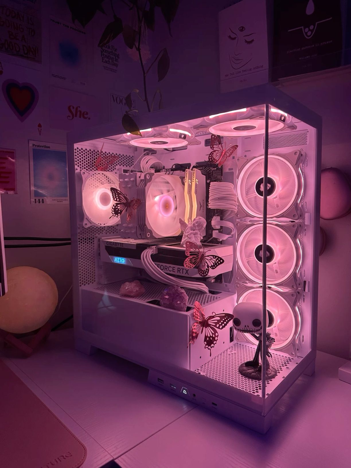my cozy pink pc build 🎀